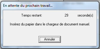 Fenêtre d'attente du scanner Brother DS60